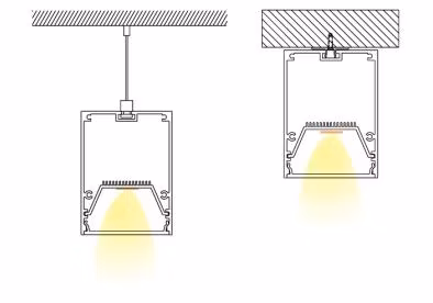 P5050 Hängendes, auf der Bürooberfläche montiertes LED-Aluminiumprofil